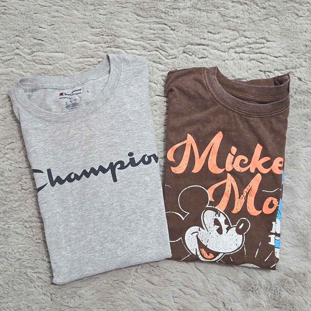 Bundle Mickey mouse and champion shirts - size Medium